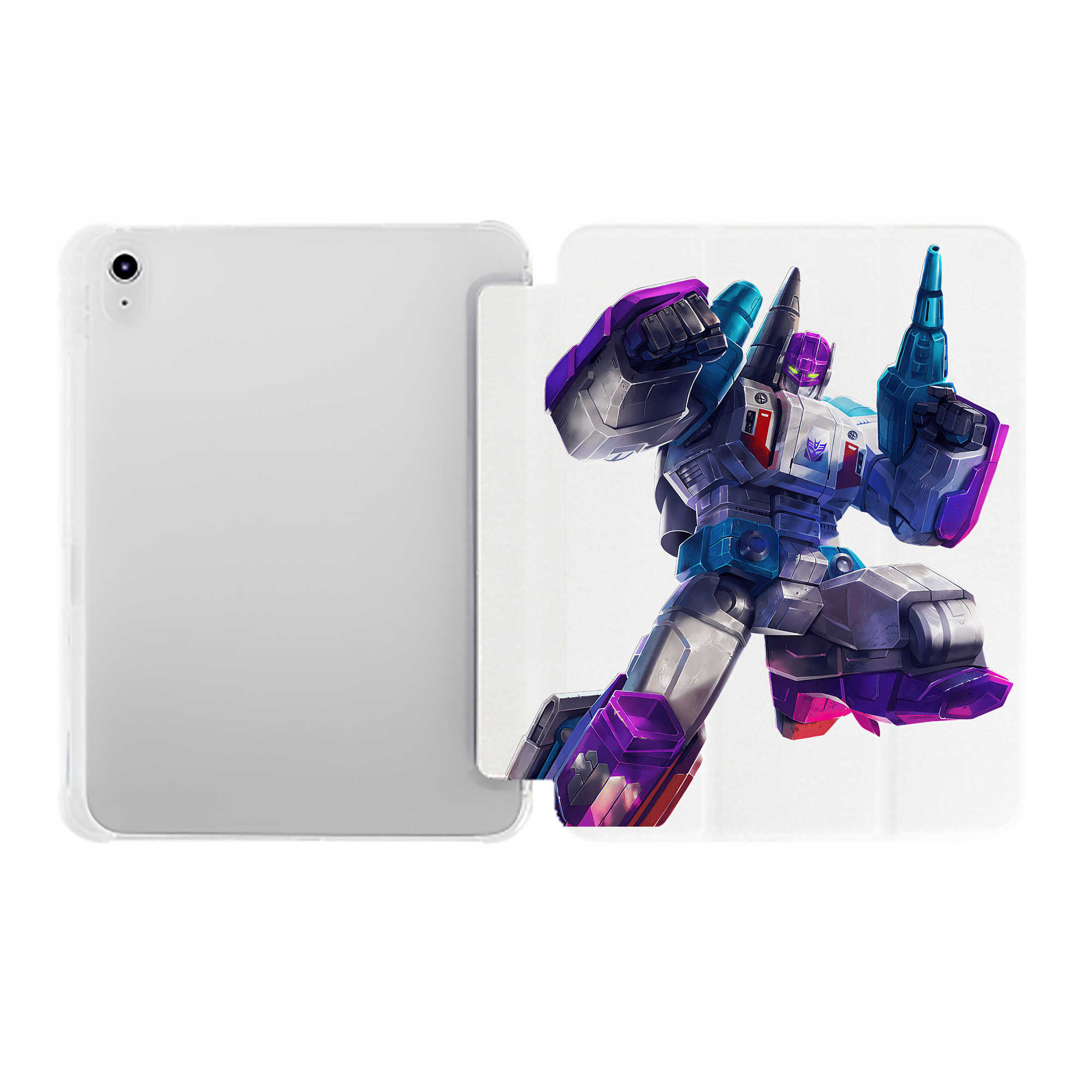 （画像用） Transformers トランスフォーマー IPad ケース ペン収納付き 三つ折りスタンド PUレザー×シリコン 対応機種9.5/10.5/10.9インチ